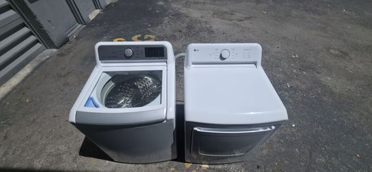 LG Top-Load Washer and Dryer Set (White)
