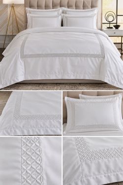 Hudson Park Luxury Duvet Cover Set – Full/Queen – NEW