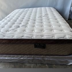 CaliforniaKing Organic Cloud Europillowtop MatresAndboxspring 