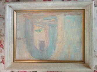 Painting Oil On Canvas Wood Frame