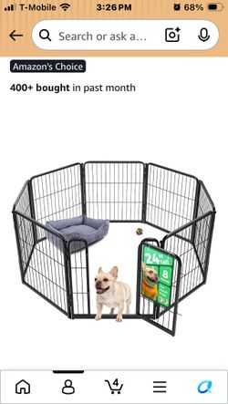Dog playpen w / cloth & mesh detachable cover