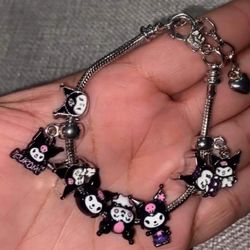 Sanrio black kuromi charm Bracelet 