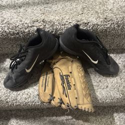 Softball Cleats & Glove Set