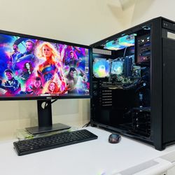 DELL Gaming PC 8 Core I7 CPU @3,4 GHz. NVIDIA GTX 770. 120G SSD /1T HDD, 16G RAM. Frontal Display. WIFI. USB 3. 600W PSU. 23” Monit/Keyb,Mouse. Win11P
