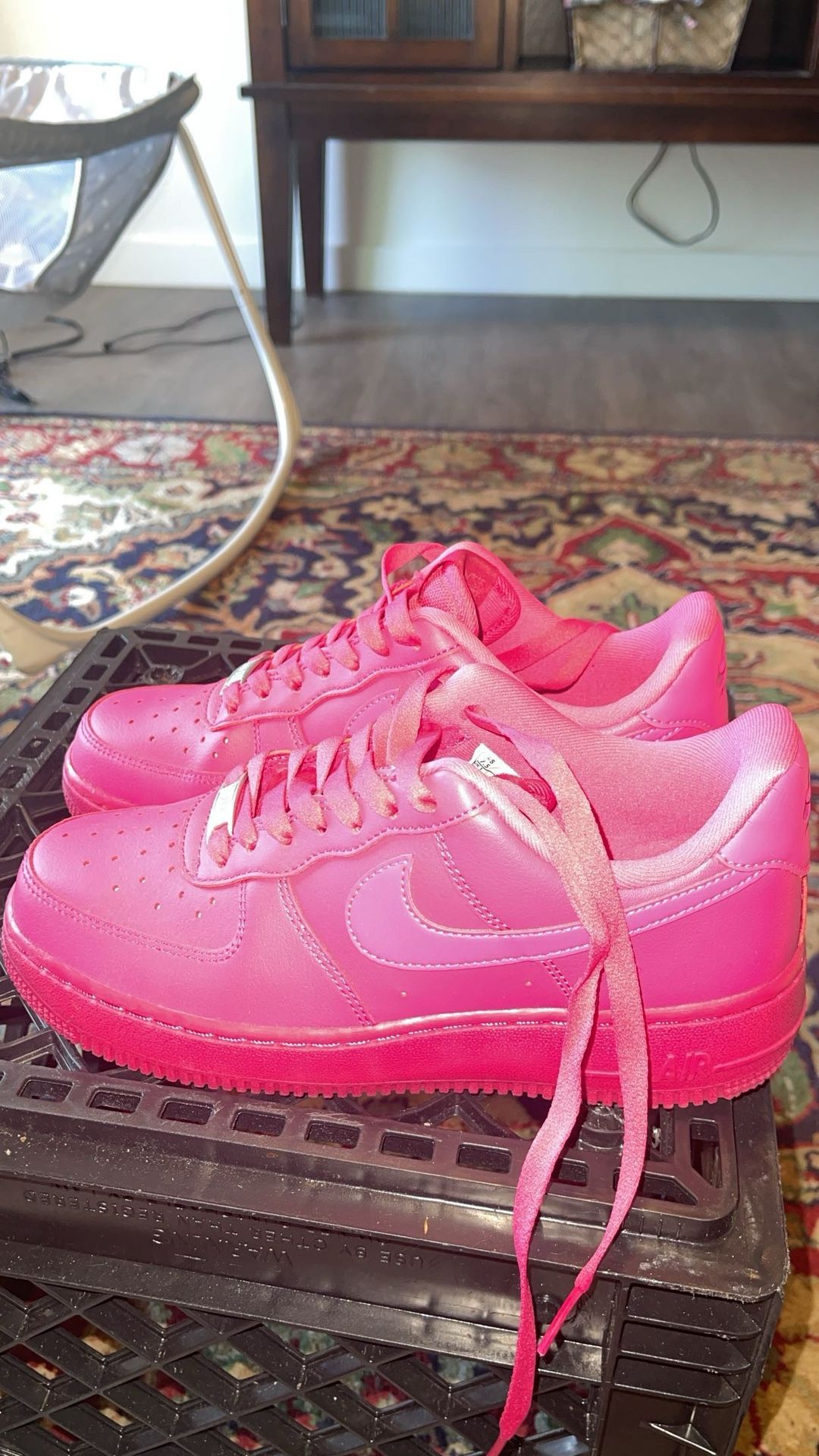 Pink Nike Air Force ones