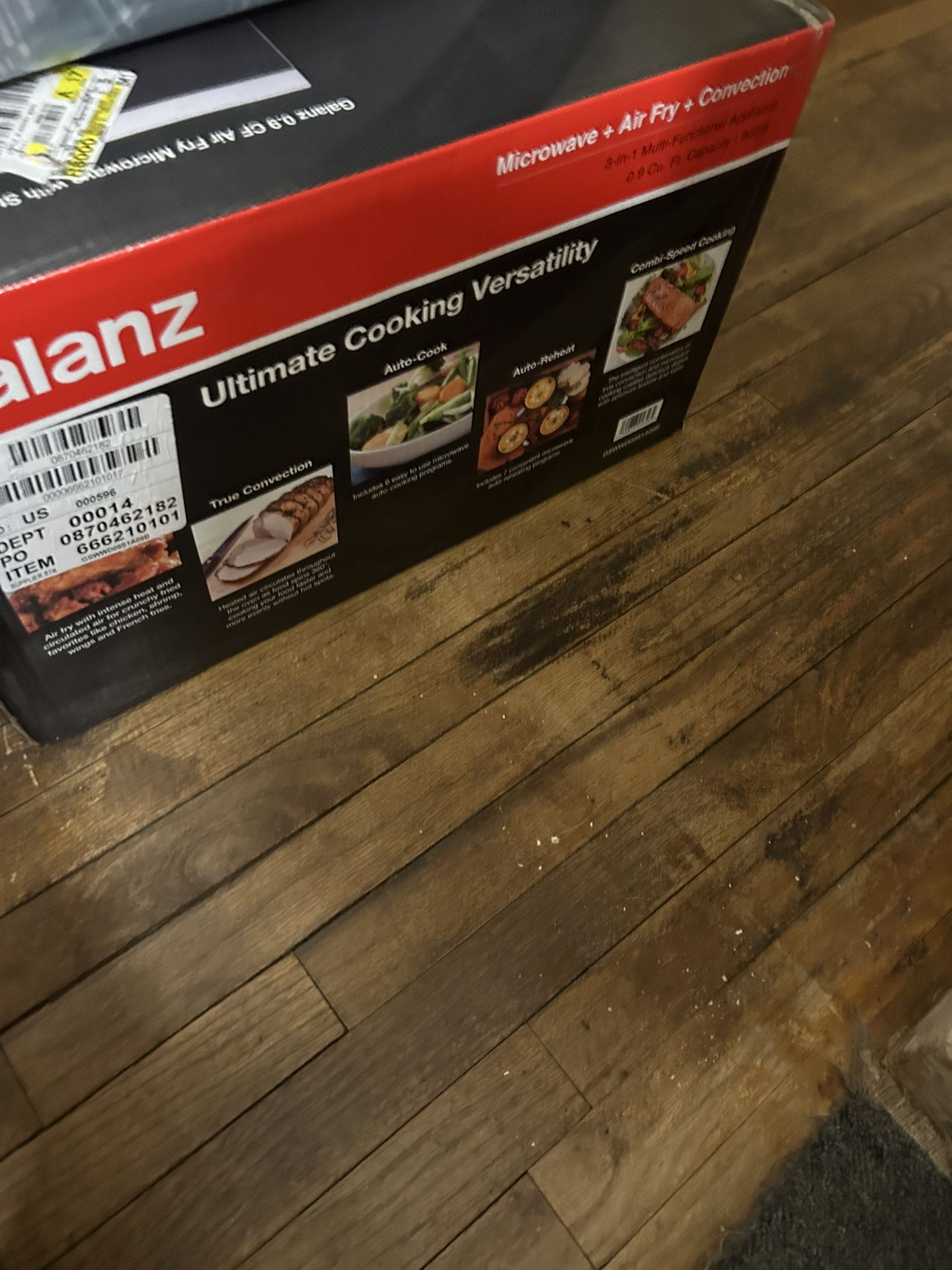 New Inbox Galanz Microwave And Air Fryer combo & Dorm Size Refrigerator With Freezer