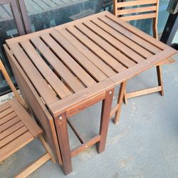 Äpplarö Patio Set | Gateleg Table And Chairs