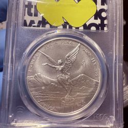 1 Oz Mexico Plata Pura LIBERTAD Graded 