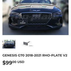 Front plate mount for Genesis G70 2018-2021