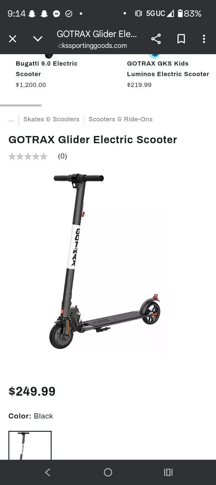 Gotrax Glider 36v Electric Scooter