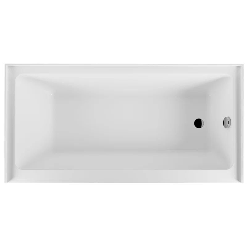 DeerValley alcove acrylic bathtub right drain 60x30”