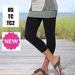 NEW Womens Capri Leggings Soft As Lularoe OS/TC/TC2 