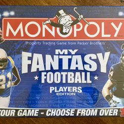Monopoly My Fantasy Football  Board Game