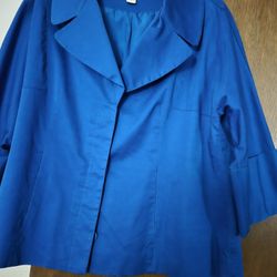 BEAUTIFUL VENTAGE BLUE  DRESSY BLOUSE SIZE  12 GREAT CONDITION  