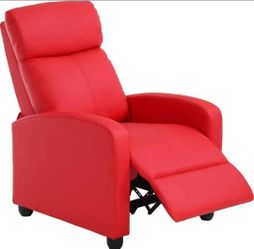 Red Recliner Chair for Living Room Home Theater Seating Single Reclining Sofa Lounge Reading