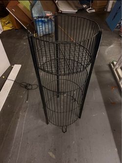Black Metal 2-Tier Wire Display Basket