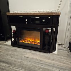 Fireplace/heater TV Stand Storage With Shelves 