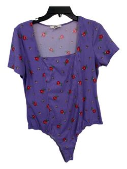 Women’s Junior Purple Floral Bodysuit Size XL