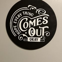 Bathroom Sign.  $15