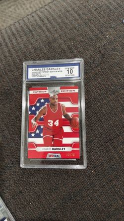 Charles Barkley 2026 Leaf Patriot Edition Red /76 CGC Gem Mint 10
