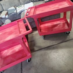 New Red uline H-2504R utility carts