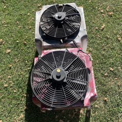 2 Electric Radiator Fans With Switch