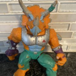 Vtg 1990 Teenage Mutant Ninja Turtles TMNT Triceraton Figure Mirage Playmates