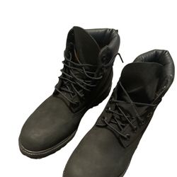 TIMBERLAND PREMIUM 6 IN WATERPROOF BOOT BLACK NUBUCK SIZE 7