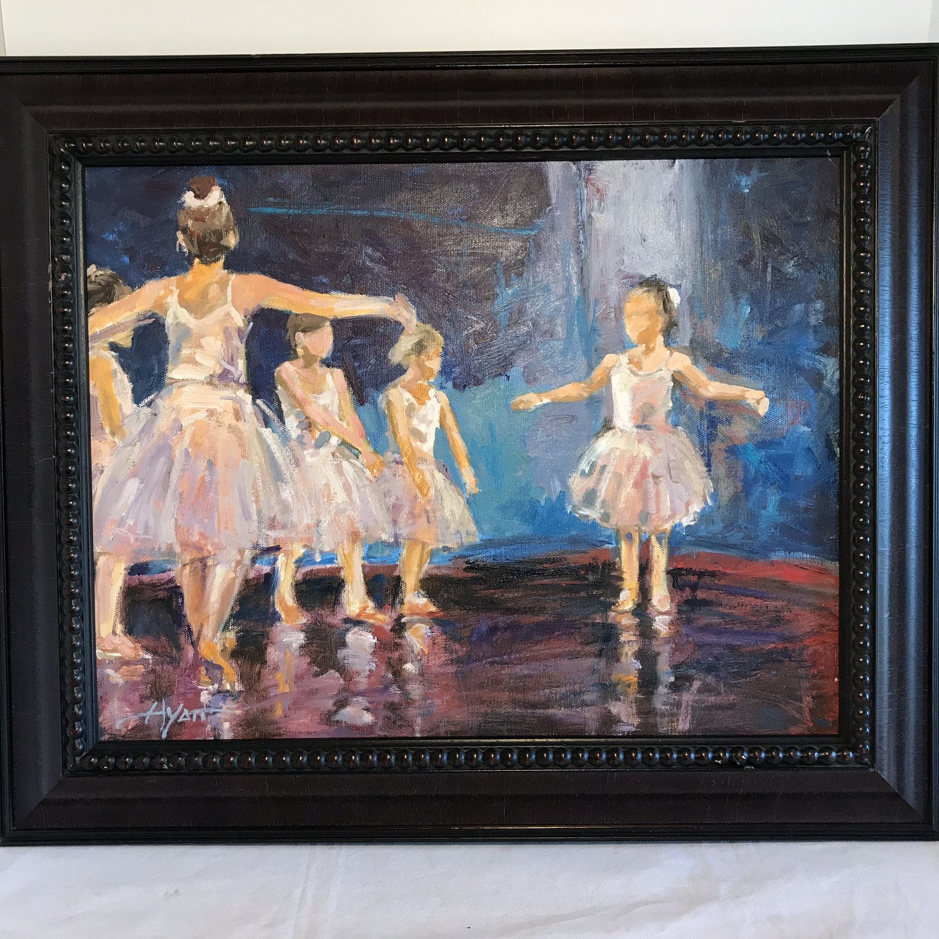 Hyatt Moore Framed Ballerinas Painting Signed Oil on Canvas for Sale in ...