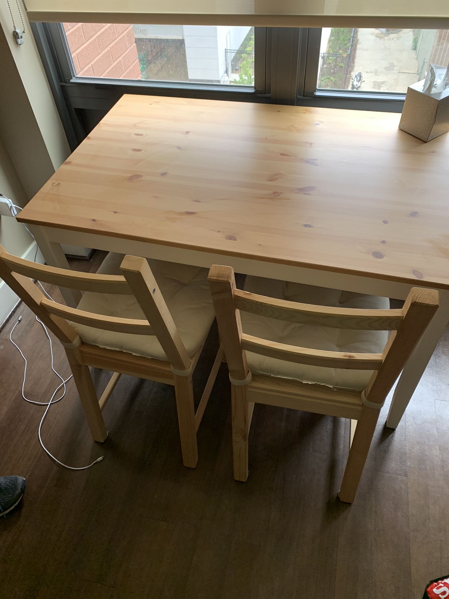 IKEA LERHAMN Table with 2 Chairs