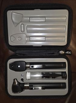 ADC LED Otoscope & Ophthalmoscope Diagnostic Set w/ Reflex Hammer & Tuning  Fork