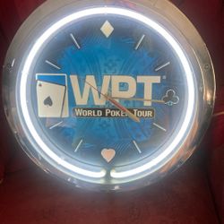 World Poker Clock Neon