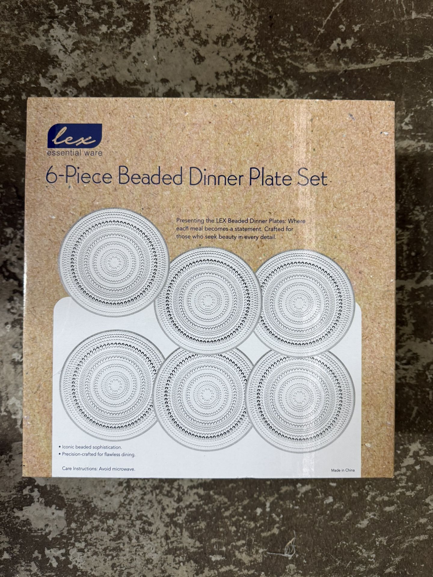 6 Piece Beaded Plate Set 