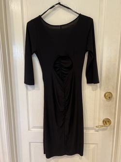š¤ NWT Chocolate Black Ruched Bodycon Dress ā Size Large