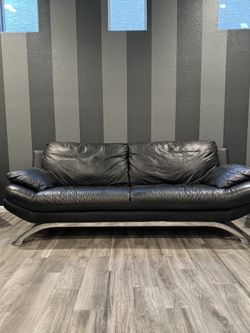 Black Leather Couch