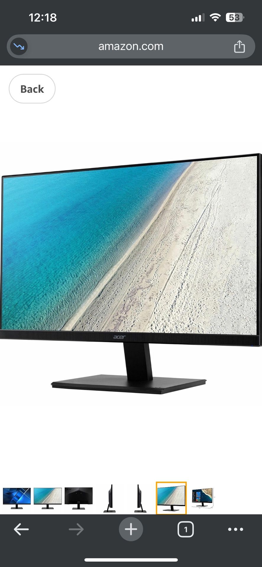 NEW Acer V277 27” Monitor