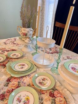 Vintage Floral Porcelain Tablescape