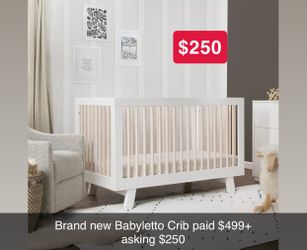 Babyletto Baby Crib White and Natural Wood