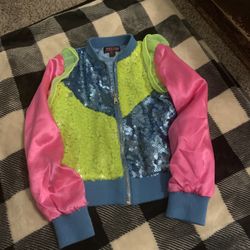 JoJo Siwa Sequin Satin Jacket, Girls size 4/5