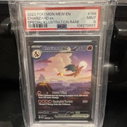 2023 POKEMON MEW EN-151 SPECIAL ILLUSTRATION RARE #199 CHARIZARD EX PSA 9