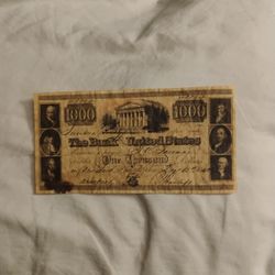 1000 Dollar Confederacy Bill