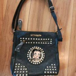 New Betty Boop Large Rhinestone Crossbody Bag