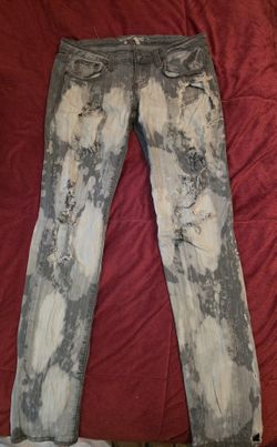 Ripped Acid Wash Jeans