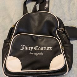Black & White Back Pack With Side Pockets