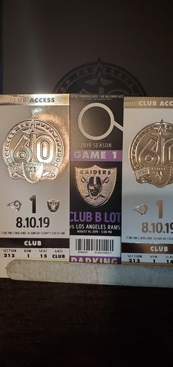 Rams / raiders tickets club section $125 or best offer