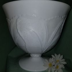 Vintage milk glass punch bowl