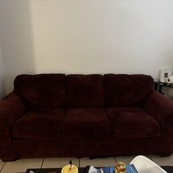 Red Velvet Vintage couch