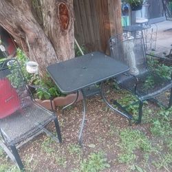 Two Rockers With Table Heavy Duty All Metal