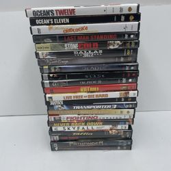Lot of 22 Action Adventure DVD’s DVD movies assortment of great movies see my other lots of DVD’s