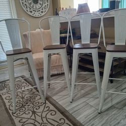 Metal farm style barstools